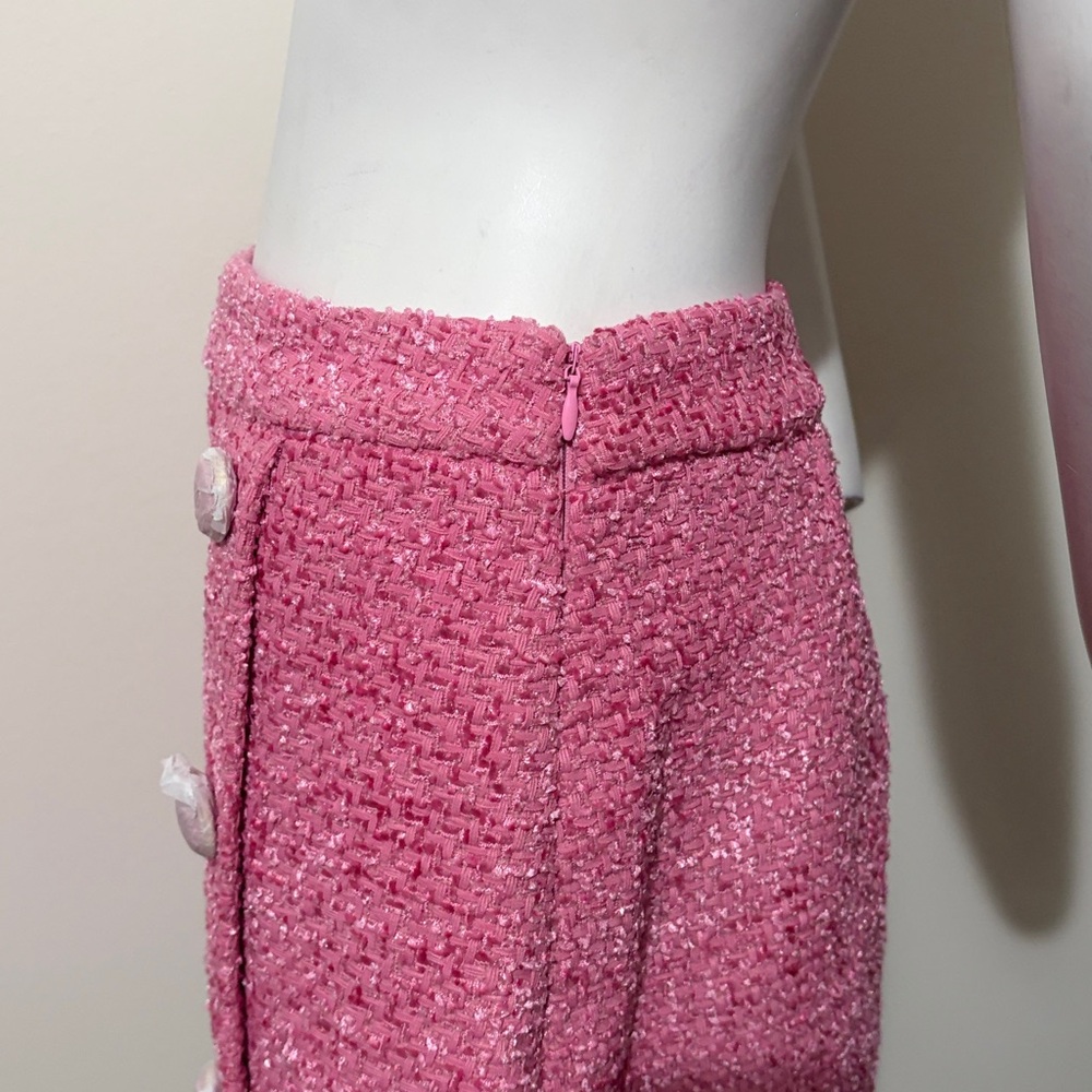 Tuckernuck Hyacinth House Pink Tweed Andi Mini Skirt New Without Tag Size S - Picture 6 of 14